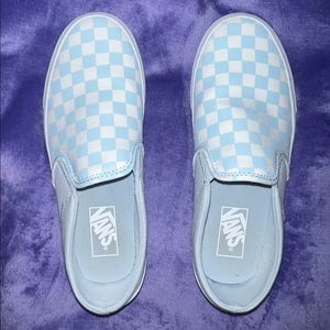 Light Blue Checkered Vans